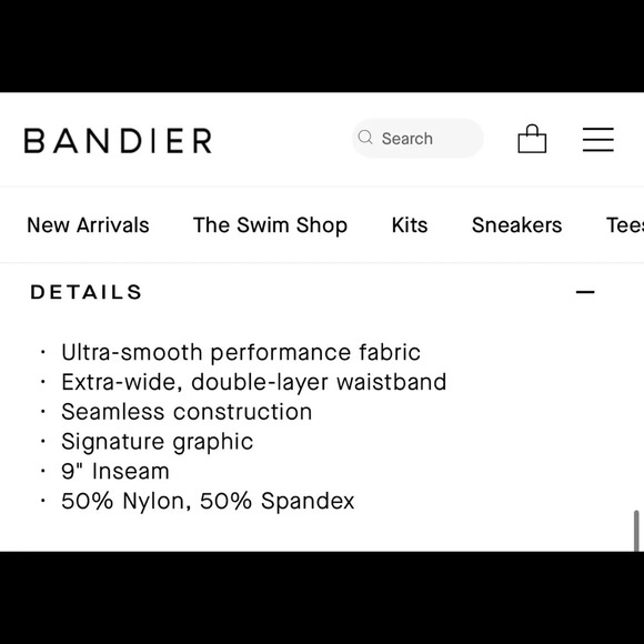 NWT All Access High Waisted Center Stage 9in Shine Biker Short Bandier Revolve - Picture 4 of 5